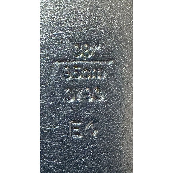 Coach Black Calfskin Leather Belt Women’s 38 Large Solid Brass Silver Buckle main image 14